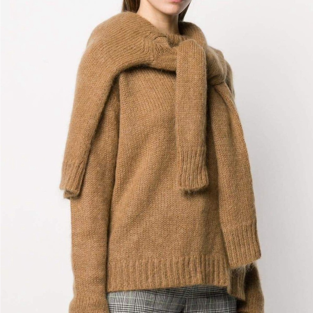 Rokh double tie front sweater